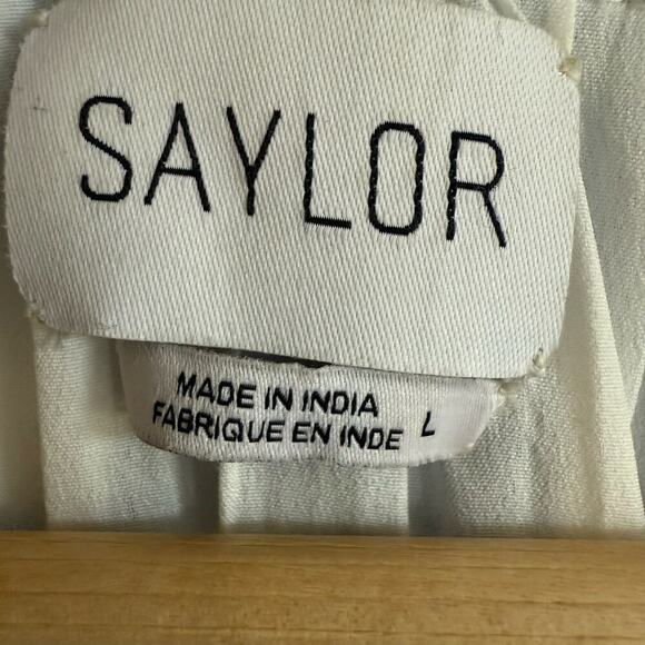 SAYLOR Annela Ultramarine Marble Halter Midi/Maxi Dress Cottagecore Prairie Sz L - Picture 8 of 11